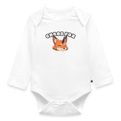 Tokyo Devil Baby Bio-Langarm-Body Organic Cotton | Streetwear Mini Edition - Weiß