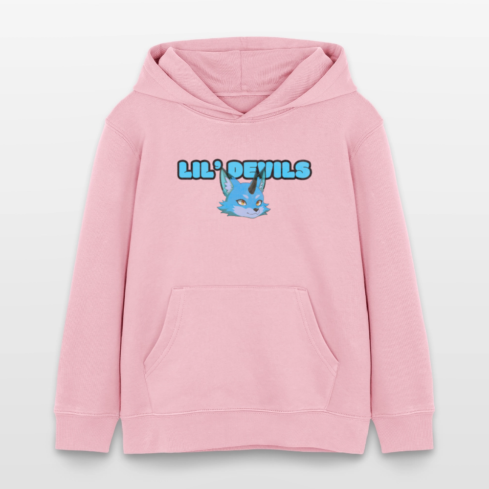 Tokyo Devil Kinder Hoodie LIL`DEVILS Oni-Fuchs Coral | Bio-Baumwolle - Hellrosa