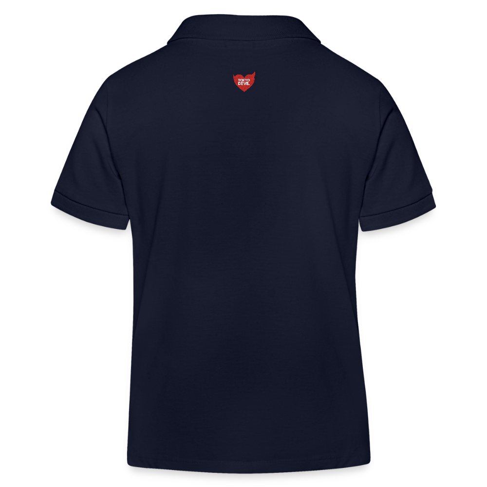 Kinder Bio-Poloshirt mit „TD“ | Tokyo Devil - Navy