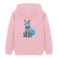 Tokyo Devil Kinder Hoodie LIL`DEVILS Oni-Fuchs Coral | Bio-Baumwolle - Hellrosa