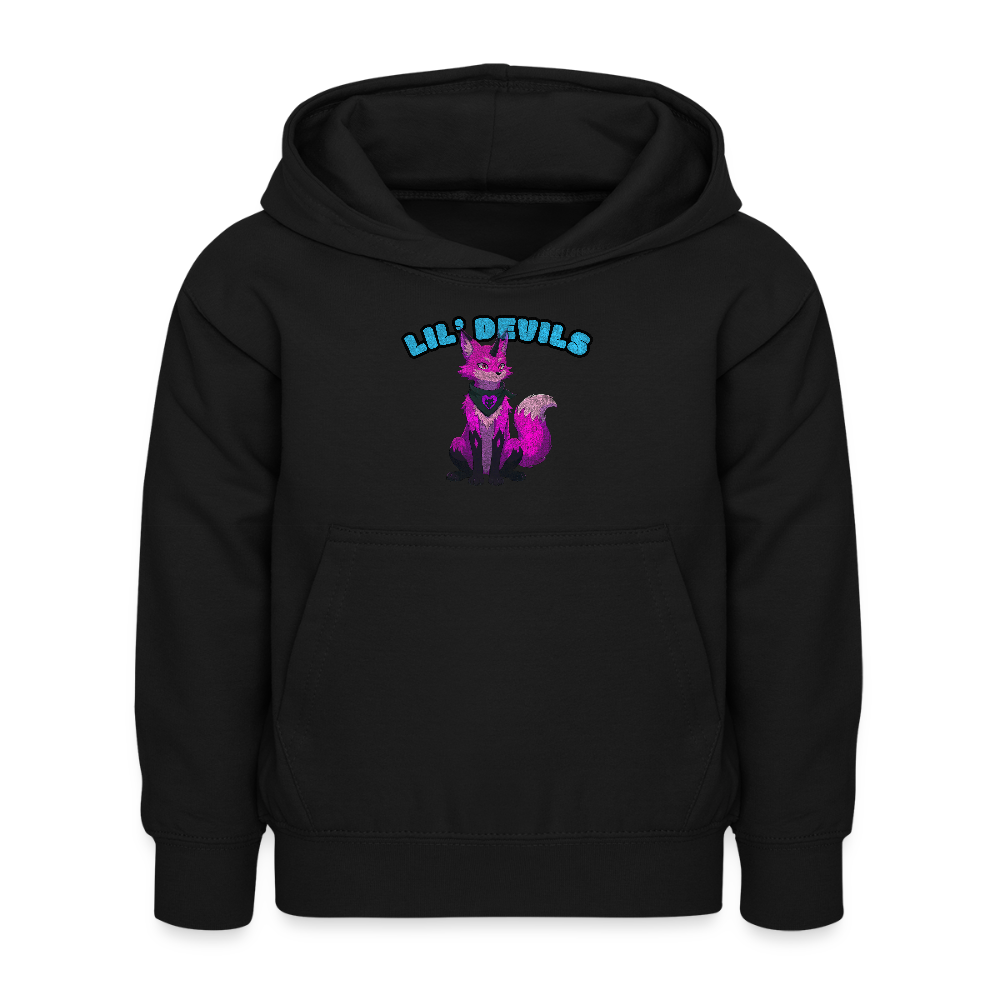 Tokyo Devil Teen Streetwear Kuschel-Hoodie | Lil` Devils Pink Coralblue - Schwarz