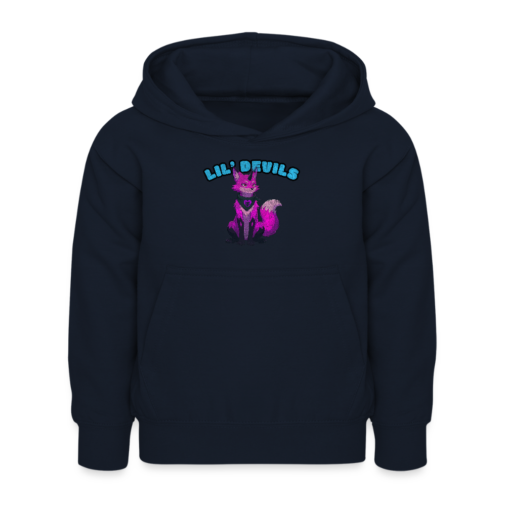 Tokyo Devil Teen Streetwear Kuschel-Hoodie | Lil` Devils Pink Coralblue - Navy