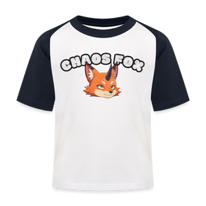 Tokyo Devil Kinder Baseball T-Shirt Chaos Fox | Streetwear Kids - Weiß/Navy