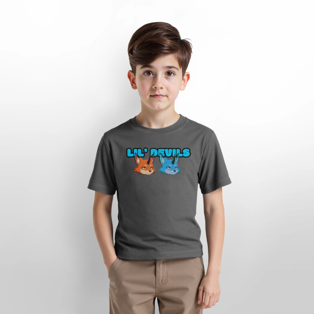 Tokyo Devil Kinder T-Shirt | LIL’ DEVILS Print + Oni-Motive - Anthrazit