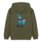Tokyo Devil Kinder Hoodie LIL`DEVILS Oni-Fuchs Coral | Bio-Baumwolle - Khaki