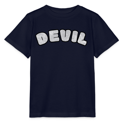 Tokyo Devil Kinder T-Shirt | DEVIL Print - Navy