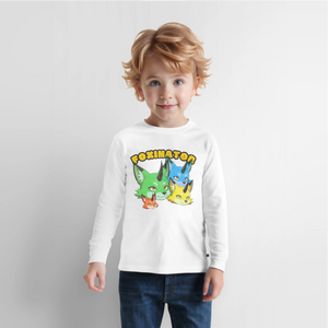 Tokyo Devil Langarmshirt | Foxinator 4 Oni-Füchsen | Unisex - Weiß