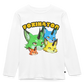 Tokyo Devil Langarmshirt | Foxinator 4 Oni-Füchsen | Unisex - Weiß