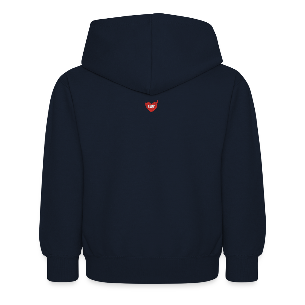 Tokyo Devil Teen Streetwear Kuschel-Hoodie | Foxinator Coralblue - Navy