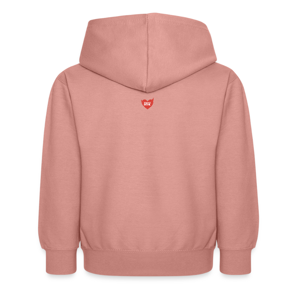 Tokyo Devil Teen Streetwear Kuschel-Hoodie | Foxinator Coralblue - Altrosa