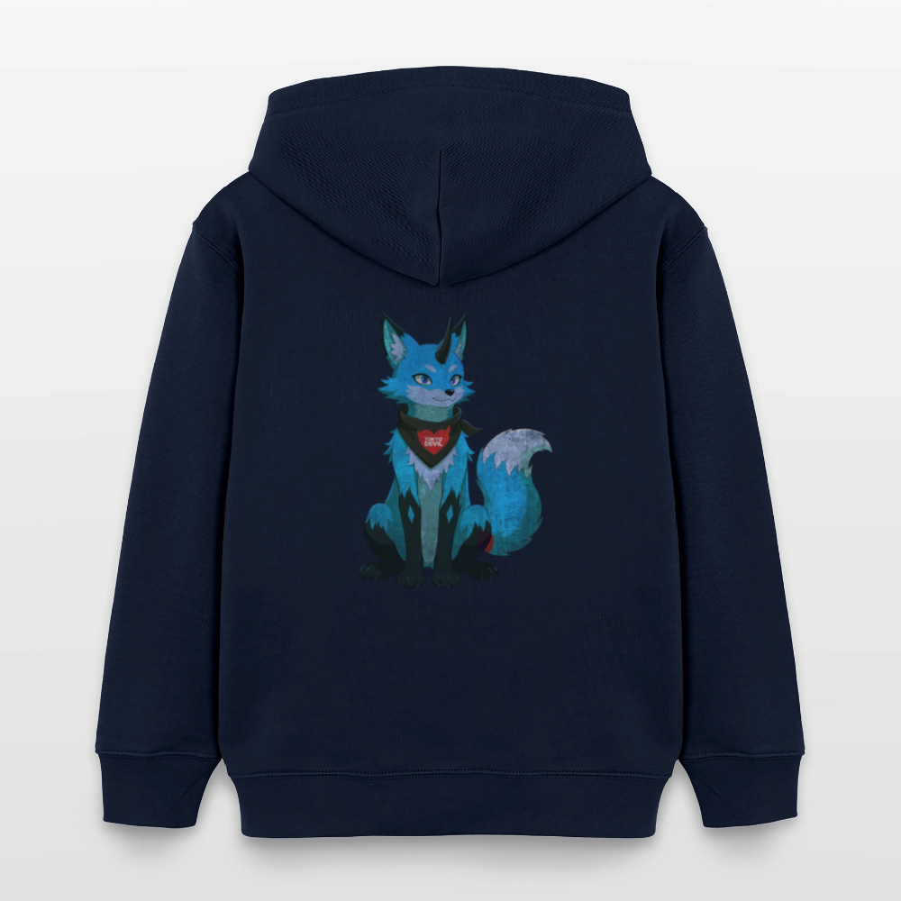 Tokyo Devil Kinder Hoodie LIL`DEVILS Oni-Fuchs Coral | Bio-Baumwolle - Navy
