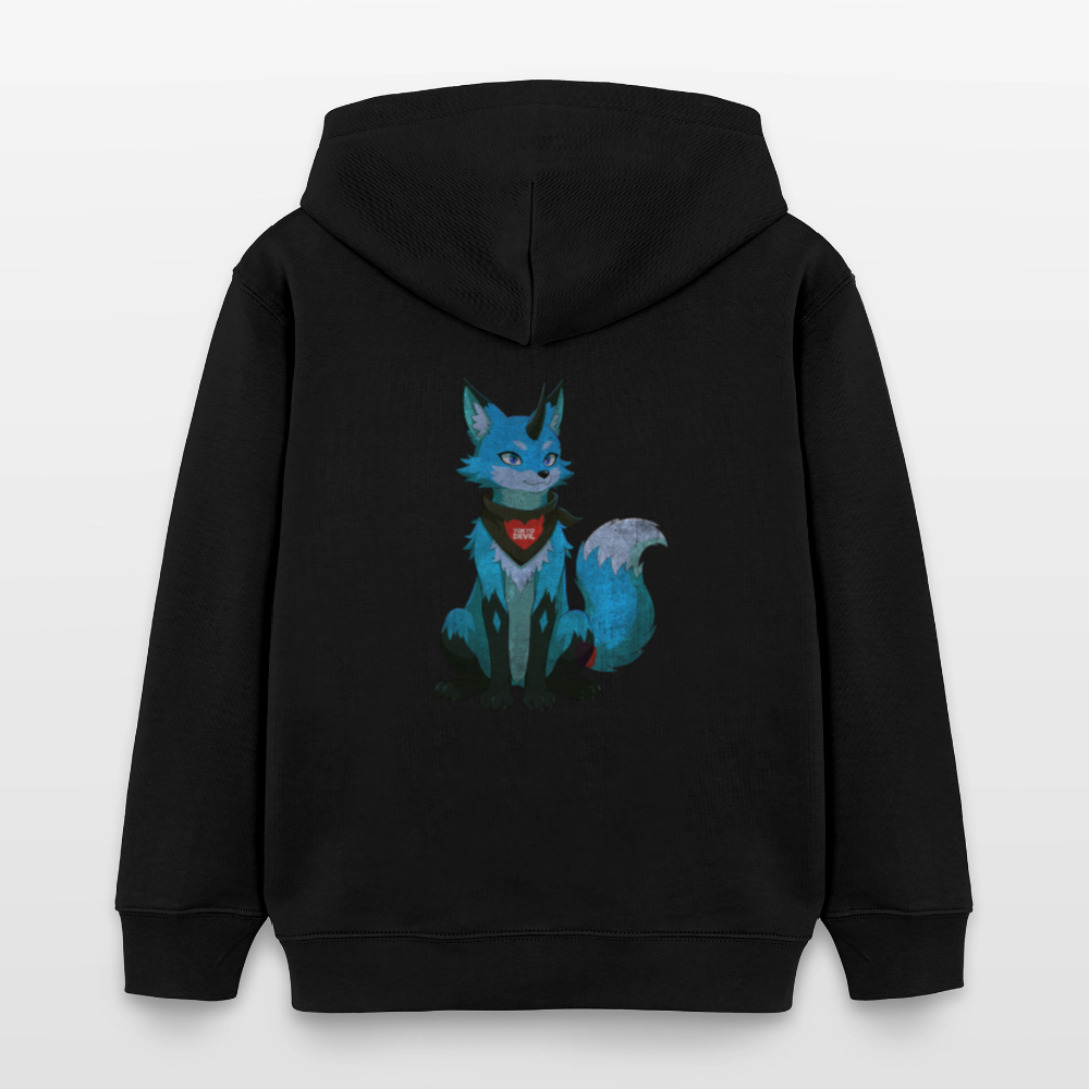 Tokyo Devil Kinder Hoodie LIL`DEVILS Oni-Fuchs Coral | Bio-Baumwolle - Schwarz