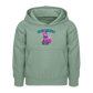 Tokyo Devil Teen Streetwear Kuschel-Hoodie | Lil` Devils Pink Coralblue - Graugrün
