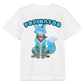 Tokyo Devil Kinder T-Shirt Foxinator Coralblue | Organic Cotton - Weiß