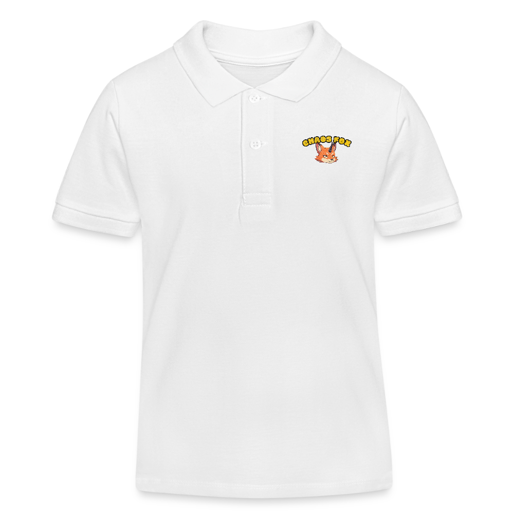 CHAOS FOX Kinder Bio-Poloshirt | Tokyo Devil - Weiß