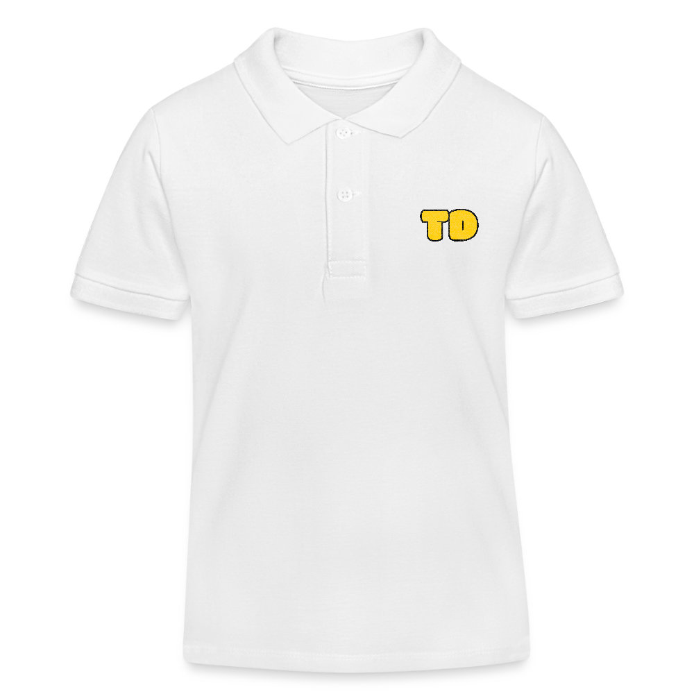 Kinder Bio-Poloshirt mit „TD“ | Tokyo Devil - Weiß