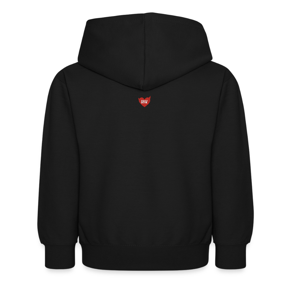 Tokyo Devil Teen Streetwear Kuschel-Hoodie | Lil` Devils Pink Coralblue - Schwarz