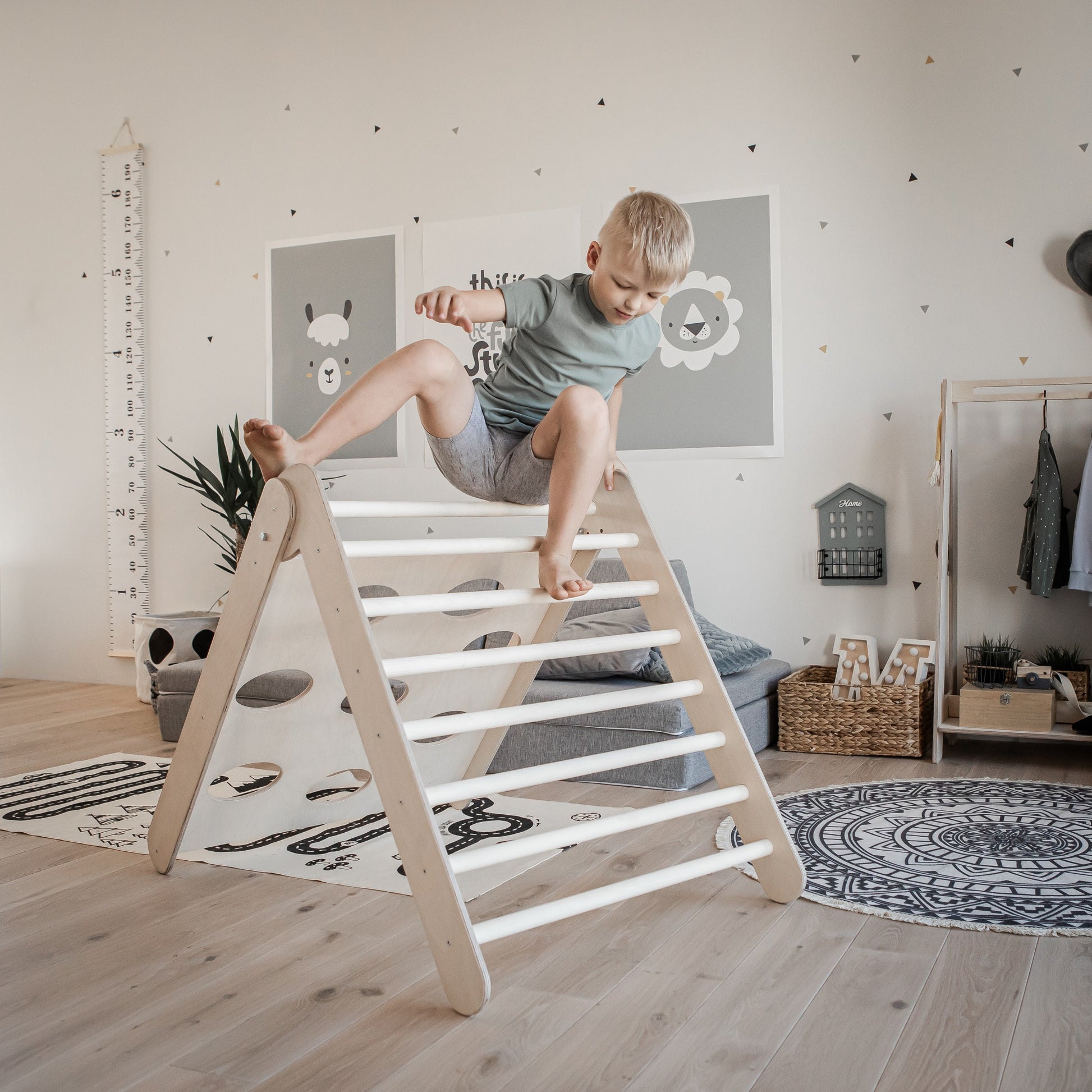 2-in-1 Montessori Climbing Triangle