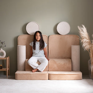 Wigiwama Design Play Sofa 9-piece – Modular Play Sofa for Kids Made of Wide Corduroy