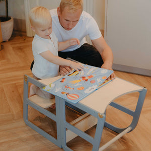 Montessori 2 in 1 Lernturm + Tisch | leg&go