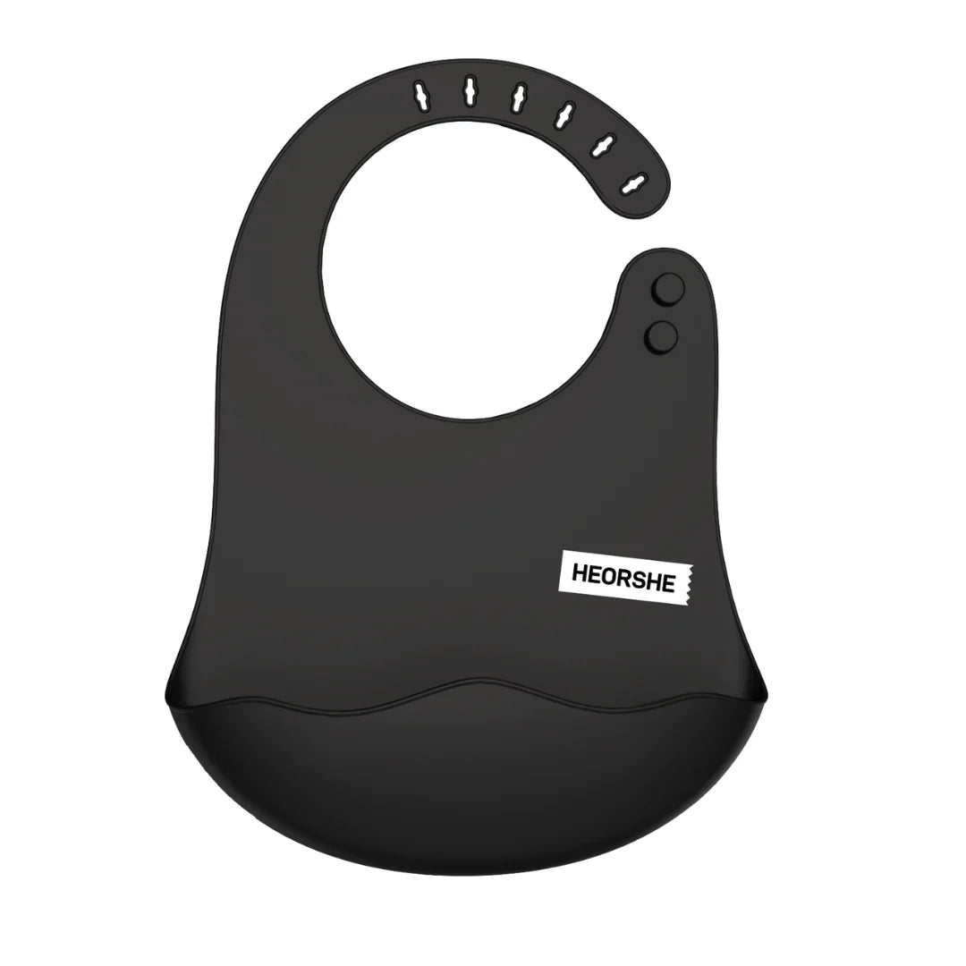 Silikon-Lätzchen Schwarz | HEORSHE