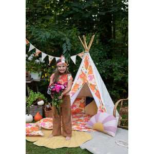 Tipi- und Matten-Set „Picknick mit den Blumen“