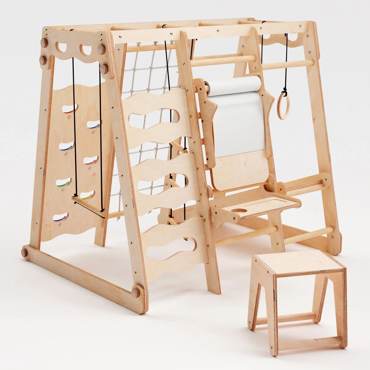 Goodevas 3in1 Schaukelset mit Ringen und Strickleiter für Kinder