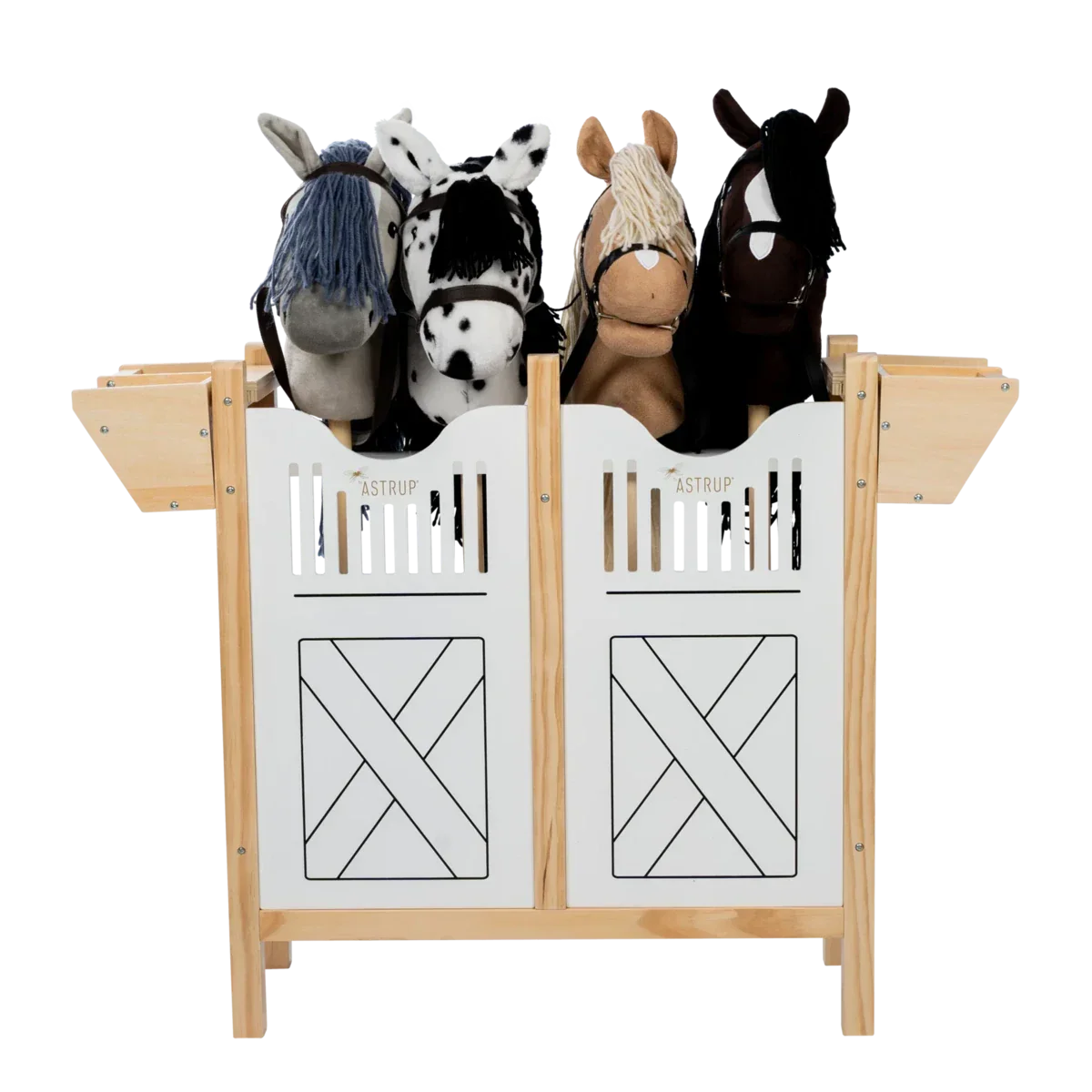 Pferdebox für 4 Steckenpferde und Hobby Horse