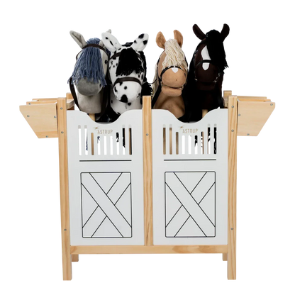steckenpferd aufbewahrung Pferdebox für 4 Steckenpferde und Hobby Horse