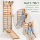 7 in 1 Kletterwand Indoor: Sprossenwand, Schaukel, Rutsche, Maltafel, Kinderstuhl etc.