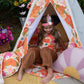 Tipi-Zelt „Picknick mit Blumen“