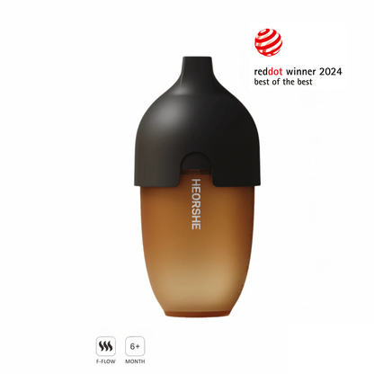 Weithals Babyflasche 240ml Schwarz | HEORSHE