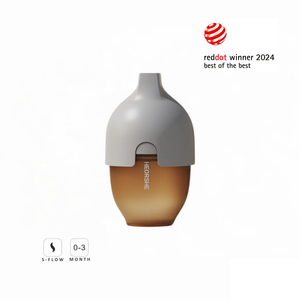 Weithals Babyflasche 160m Grau | HEORSHE