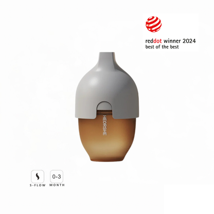 Weithals Babyflasche 160m Grau | HEORSHE