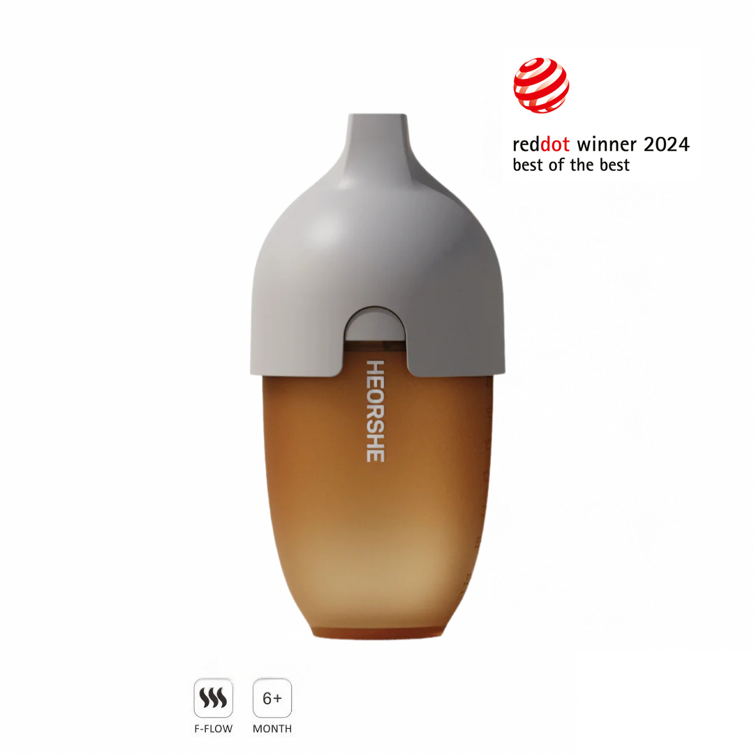 Weithals Babyflasche 240ml Grau | HEORSHE