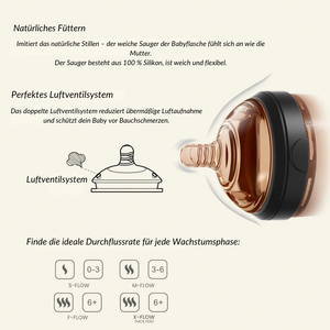 Weithals Babyflasche 160m Grau | HEORSHE
