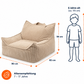 Sitzsack Teddy für Kinder aus Premium Breitcord | Wigiwama