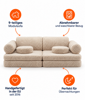 Kinder Spielsofa SETTEE aus Premium Breitcord | Wigiwama