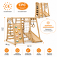 Montessori 6in1 Indoor Spielplatz – Klettergerüst mit Schaukel & Rutsche | Goodevas