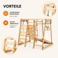 Montessori 6in1 Indoor Spielplatz – Klettergerüst mit Schaukel & Rutsche | Goodevas