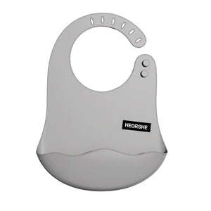 Silikon-Lätzchen Grau | HEORSHE