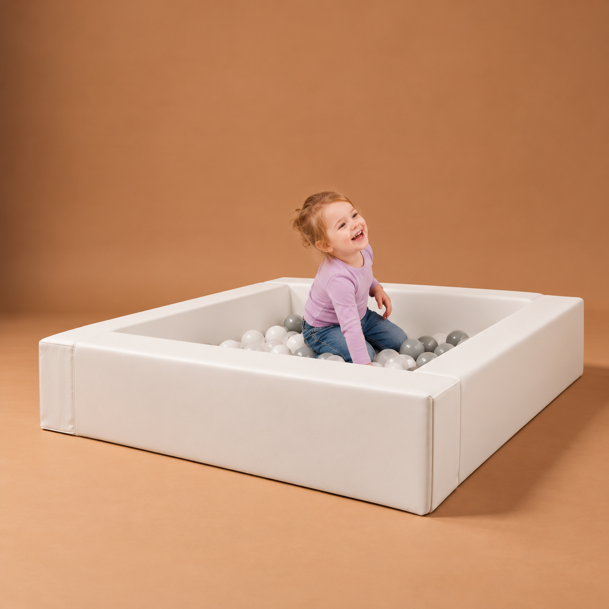 Softplay Bällebad für Kinder Indoor & Outdoor Weiß | IGLU
