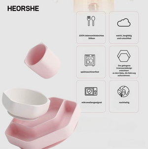 Esslerngeschirr Grau | HEORSHE