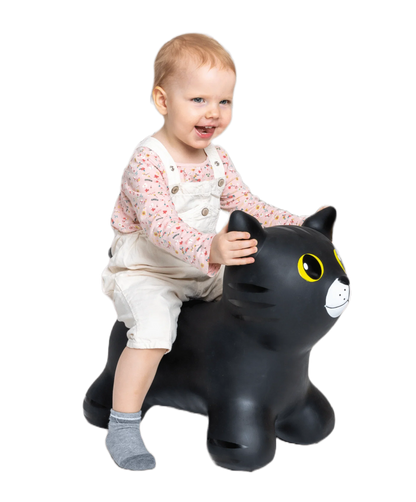 Hüpftier Katze Schwarz für Kinder ab 1 Jahr | Gerardo’s Toys