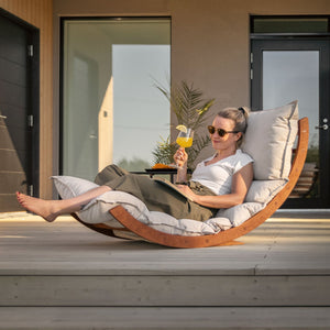 LAAKSO Outdoor Liege, OHRA Outdoor Kissen und Keile set | fitwood