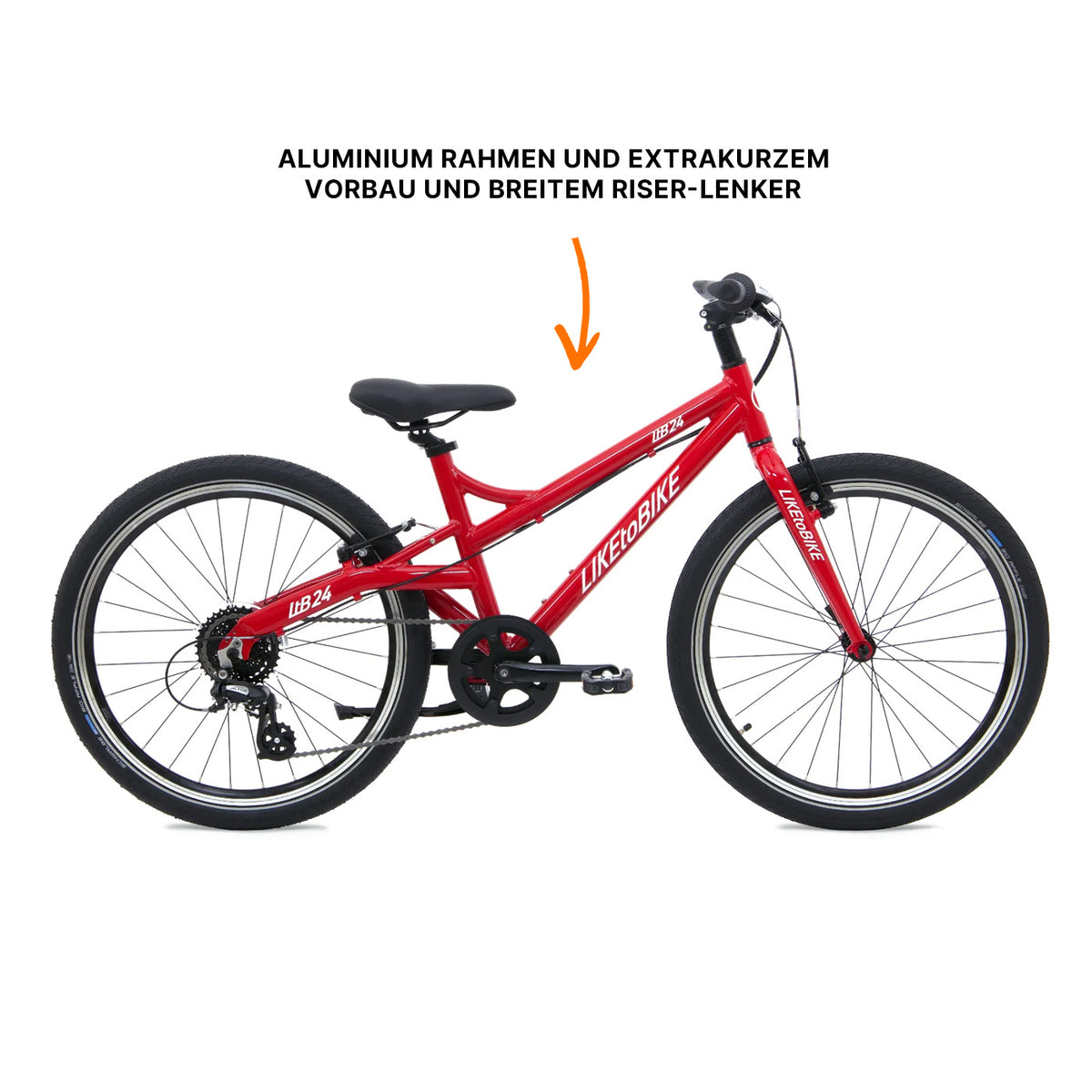Kokua LIKEtoBIKE 24 SR Schwarz | Kinderfahrrad 24 Zoll mit Schaltung