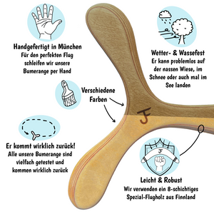 Bumerang MÜNCHEN– Perfekter Anfänger-Bumerang für Kinder | JF Bumerang