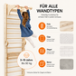 Montessori 6in1 Kletterwand Indoor – Sprossenwand mit Schaukel Rutsche