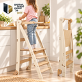 Goodevas Montessori Lernturm aus Holz – 2-fach höhenverstellbar