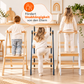 Lernleiter Montessori Beige – Kinderhocker & Kletterhilfe | Goodevas